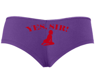 Yes Sir - Submissive Woman - Purple Boyshort