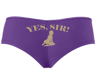 Yes Sir - Submissive Woman - Purple Boyshort