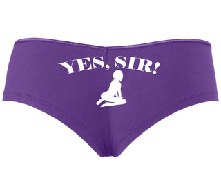 Yes Sir - Submissive Woman - Purple Boyshort