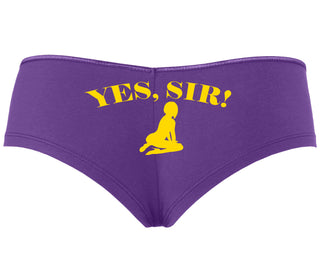 Yes Sir - Submissive Woman - Purple Boyshort