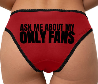 Ask Me About My Only Fans Bikini - Red with Black Lace
