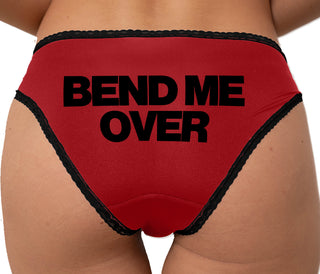 Bend Me Over Bikini - Red with Black Lace