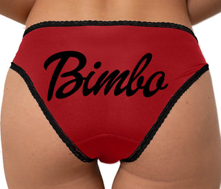 Bimbo Bikini - Red with Black Lace