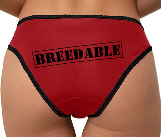 Breedable Bikini - Red with Black Lace