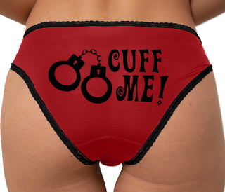 Cuff Me - Cute Handcuffs Bikini - Red with Black Lace