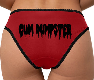 Cum Dumpster Bikini - Red with Black Lace