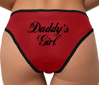 Daddy's Girl Bikini - Red with Black Lace