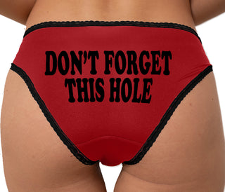 Don’t Forget This Hole Bikini - Red with Black Lace