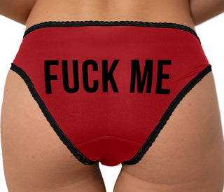 Fuck Me Bikini - Red with Black Lace