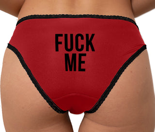 Fuck Me Bikini - Red with Black Lace
