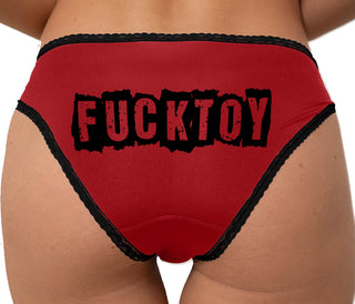 Fuck Toy Bikini - Red with Black Lace