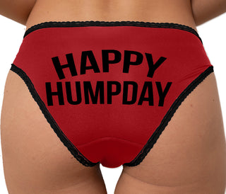 Happy Humpday Bikini - Red with Black Lace