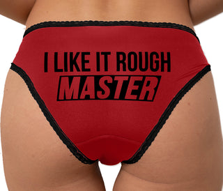 I Like It Rough Master Bikini - Red with Black Lace