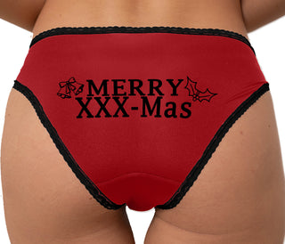 Merry Christmas - XXX Rated Bikini - Red with Black Lace