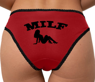 MILF Bikini - Red with Black Lace