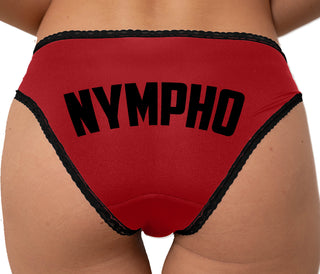 Nympho Bikini - Red with Black Lace