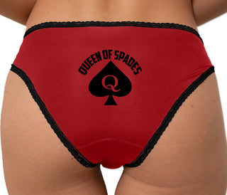 Queen Of Spades Bikini - Red with Black Lace