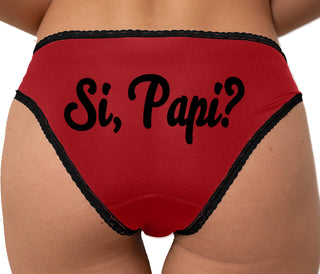 Si Pappi - Yes Daddy Bikini - Red with Black Lace
