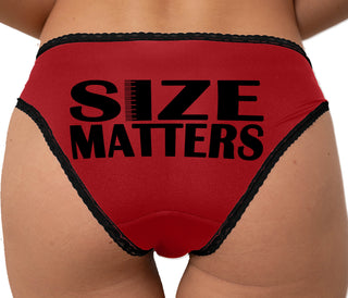 Size Matters Bikini - Red with Black Lace