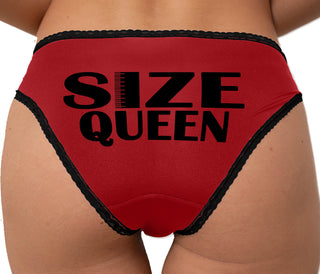 Size Queen Bikini - Red with Black Lace