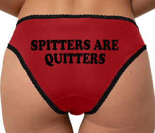 Spitters Are Quitters Bikini - Red with Black Lace