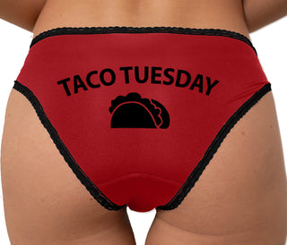 Taco Tuesday Bikini - Red with Black Lace