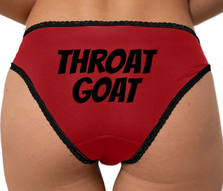 Deep Throat Goat Bikini - Red with Black Lace