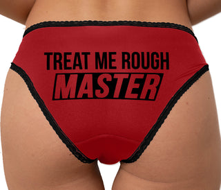 Treat Me Rough Master Bikini - Red with Black Lace