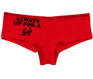 Always Up For A Threesome - Red Boyshort