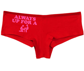 Always Up For A Threesome - Red Boyshort