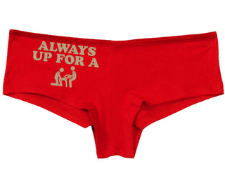 Always Up For A Threesome - Red Boyshort