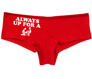 Always Up For A Threesome - Red Boyshort