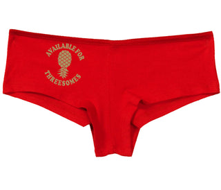 Available for Threesomes - Swinger Pineapple - Red Boyshort