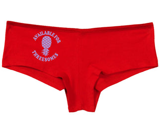 Available for Threesomes - Swinger Pineapple - Red Boyshort