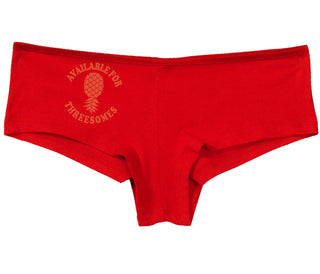 Available for Threesomes - Swinger Pineapple - Red Boyshort