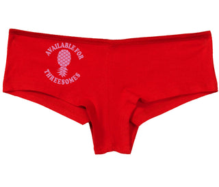 Available for Threesomes - Swinger Pineapple - Red Boyshort