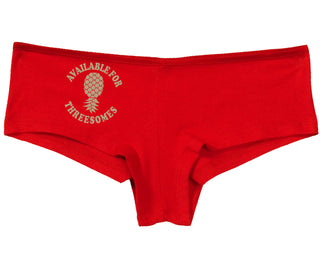 Available for Threesomes - Swinger Pineapple - Red Boyshort