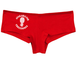 Available for Threesomes - Swinger Pineapple - Red Boyshort