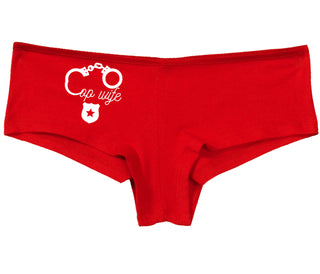 Cop Wife - Cute Handcuffs - Red Boy Short
