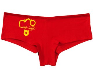 Cop Wife - Cute Handcuffs - Red Boy Short