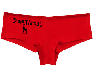 Deepthroat - Funny Giraffe Logo - Red Boy Short