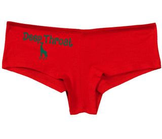 Deepthroat - Funny Giraffe Logo - Red Boy Short