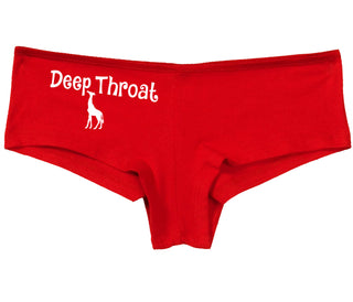 Deepthroat - Funny Giraffe Logo - Red Boy Short