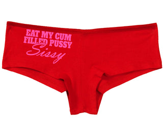 Eat My Cum Filled Pussy Sissy  Cuck - Red Boy Short