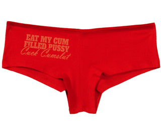 Eat My Cum Filled Pussy  Cuck Cumslut - Red Boy Short