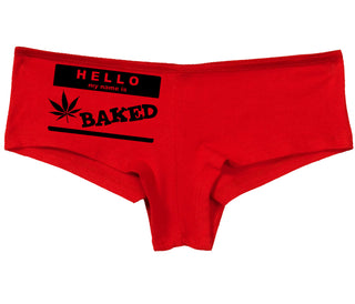 Hello My Name Is Baked - Red Boy Short
