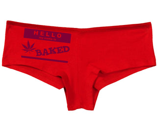 Hello My Name Is Baked - Red Boy Short