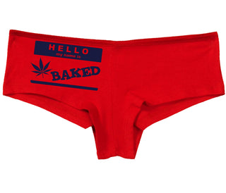 Hello My Name Is Baked - Red Boy Short