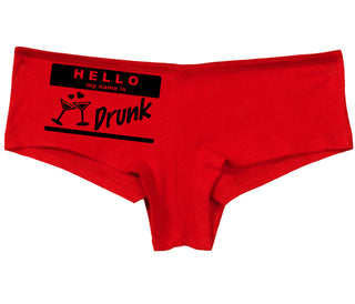 Hello My Name Is Drunk - Red Boy Short