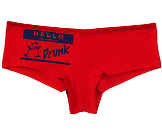 Hello My Name Is Drunk - Red Boy Short